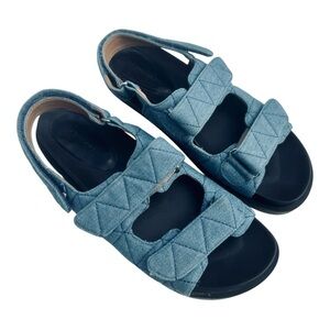 Aerosoles Denim Lamirca Quilted Sandals US 11